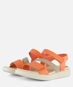 Ecco Flowt W Sandalen oranje Leer