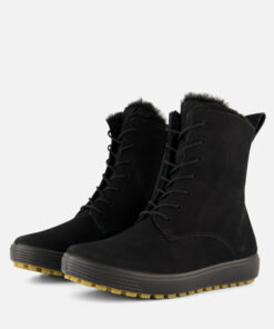 Ecco Soft 7 Tred W Veterboots zwart Nubuck