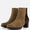 Gabor Leopard Enkellaarsjes cognac Suede