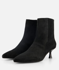 Linea Zeta Enkellaarsjes zwart Suede
