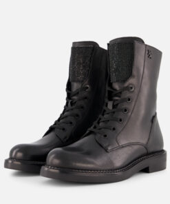 Mexx Pina Mabel Veterboots zwart Leer