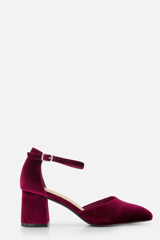 POSH by Poelman Pumps bordeauxrood Textiel