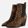 Posh by Poelman Chelsea boots met hak bruin Pu