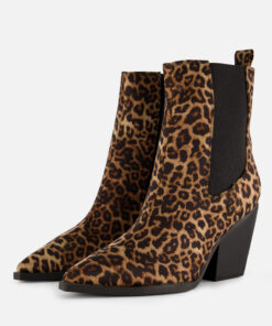 Posh by Poelman Chelsea boots met hak bruin Pu