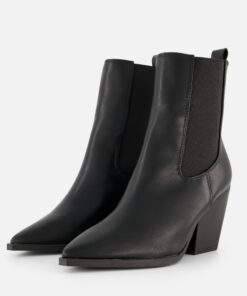 Posh by Poelman Chelsea boots met hak zwart Pu
