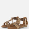 Supercracks Sandalen beige Textiel