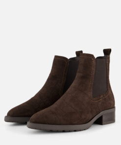 Tamaris Enkellaarsjes bruin Suede