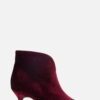 POSH by Poelman Enkellaarsjes bordeaux Textiel