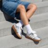 Adidas Barreda Mundial Sneakers zilver Leer