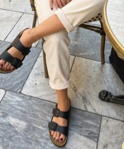 Birkenstock Arizona zwart Birko-Flor