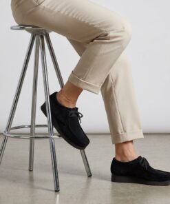 Clarks Wallabee Evo Veterschoenen zwart Suede