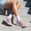 Ecco Biom 720 Sneakers paars Mesh/ Leer