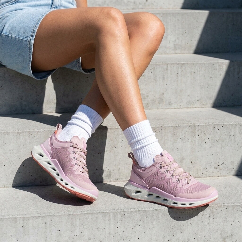 Ecco Biom 720 Sneakers paars Mesh/ Leer