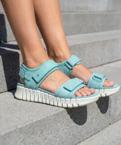 Ecco Gruuv Sandalen blauw Leer