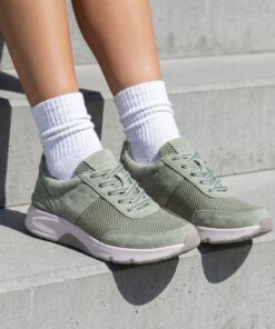 Gabor Sneakers groen Suéde