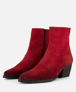 Lazamani Cowboylaarzen rood Leer