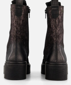 Alternative view of Lazamani Metallic Veterboots grijs Leer