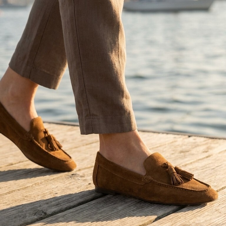 Linea Zeta Loafer Cognac Suède