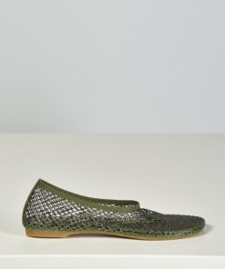 Lola Cruz ballerinas 178Z02BK verde kaki