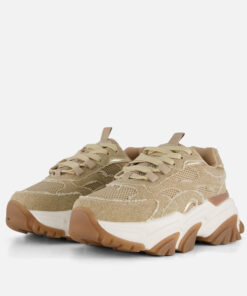 Alternative view of POSH by Poelman Glitter Sneakers beige Textiel