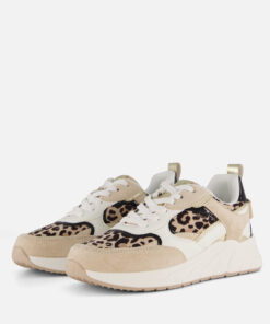 Alternative view of POSH by Poelman Leopard Sneakers beige Textiel