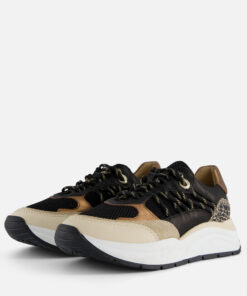 PS Poelman Sneakers zwart Leer