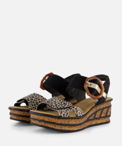 Rieker Sandalen F1/2 Leest zwart Synthetisch