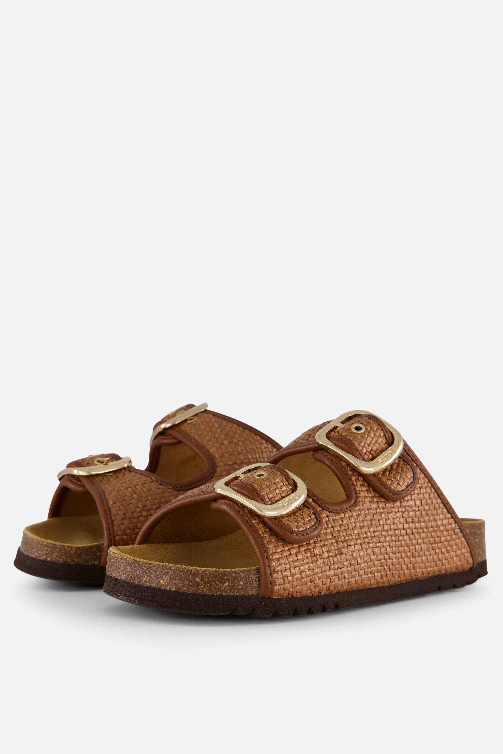 Scholl Noelle Raffia Slippers cognac Textiel - Image 2