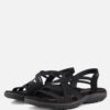 Skechers Reggae Slim Sandalen zwart Textiel