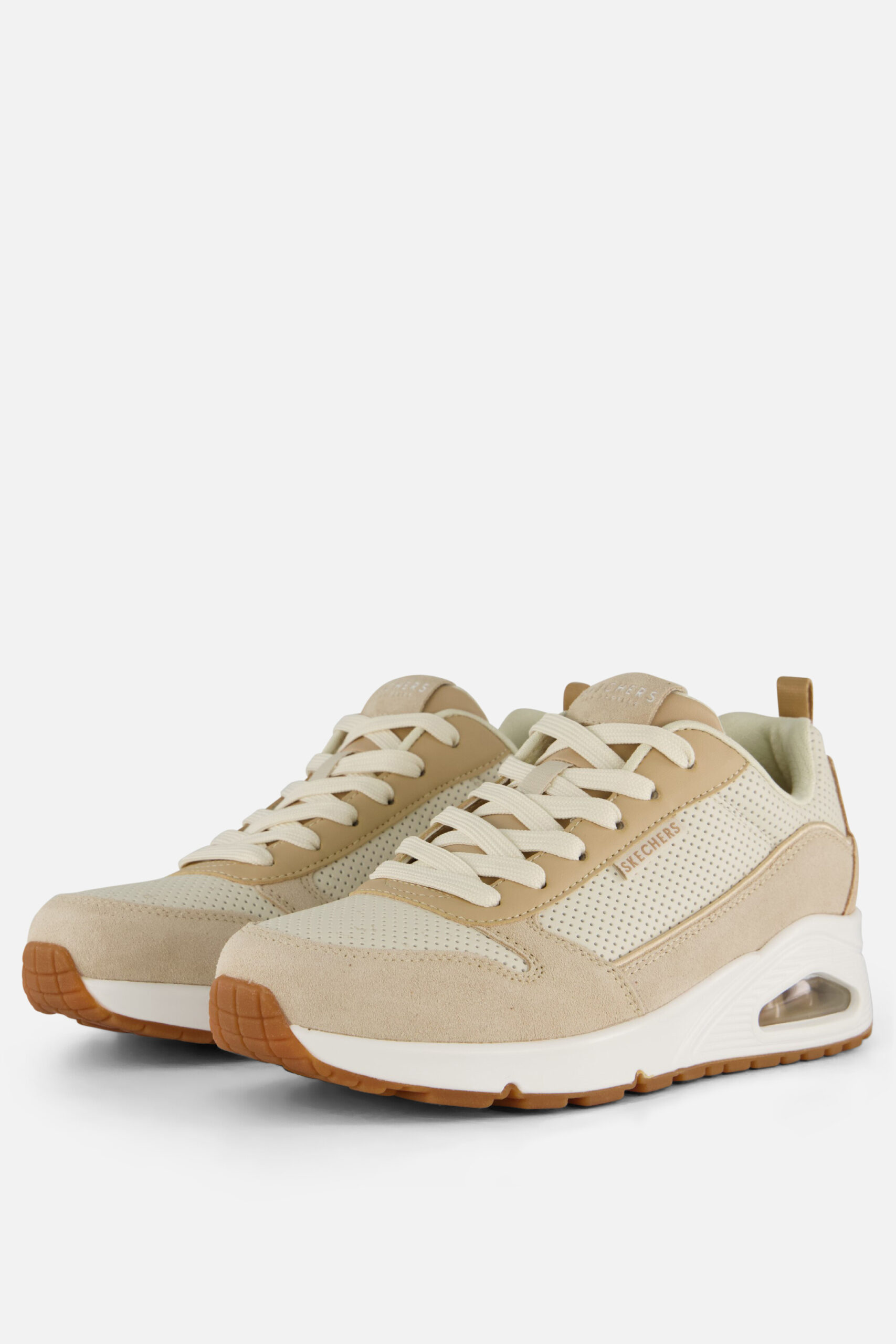 Skechers Uno 2 Much Fun Sneakers taupe Textiel - Image 2