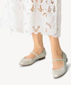 Tamaris Ballerina's zilver Leer