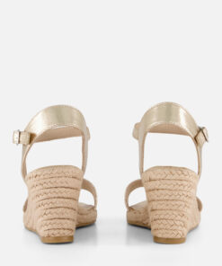 Alternative view of Tamaris Espadrilles met hak goud Textiel