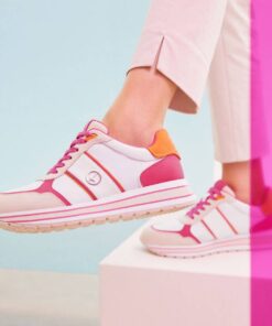 Tamaris Essential Sneakers roze Textiel