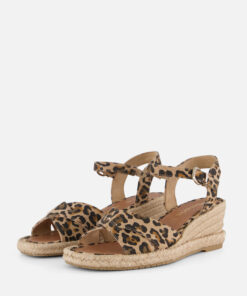 Alternative view of Tamaris Leopard Espadrilles met hak bruin Textiel
