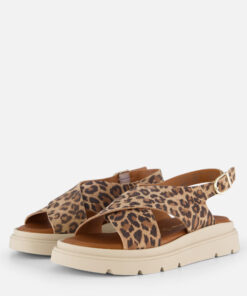 Alternative view of Tamaris Leopard Sandalen bruin Leer