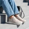Tamaris Light Weight Sneakers beige Textiel
