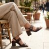 Tamaris Sandalen Met Hak bruin Leer