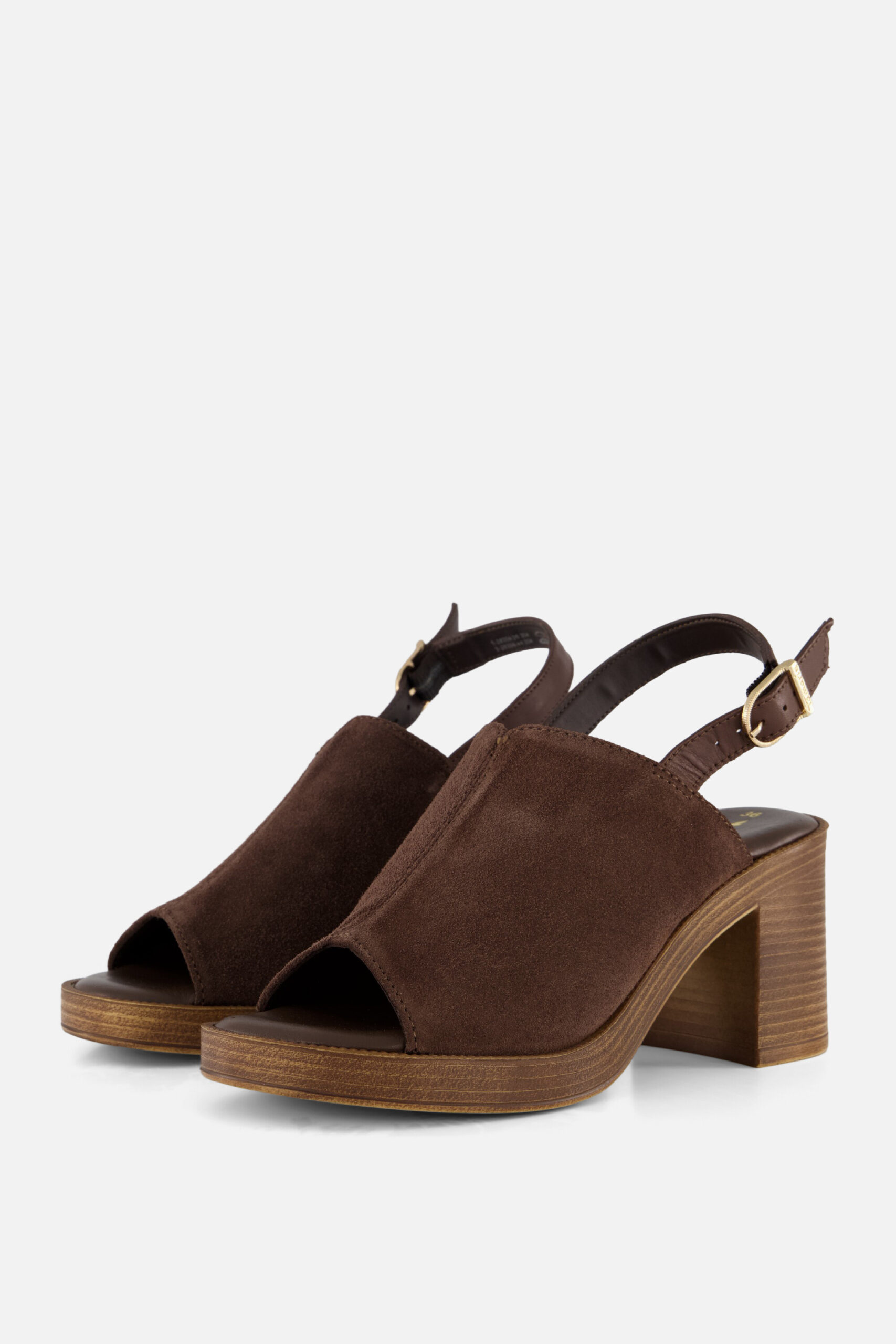 Tamaris Sandalen Met Hak bruin Suède - Image 2