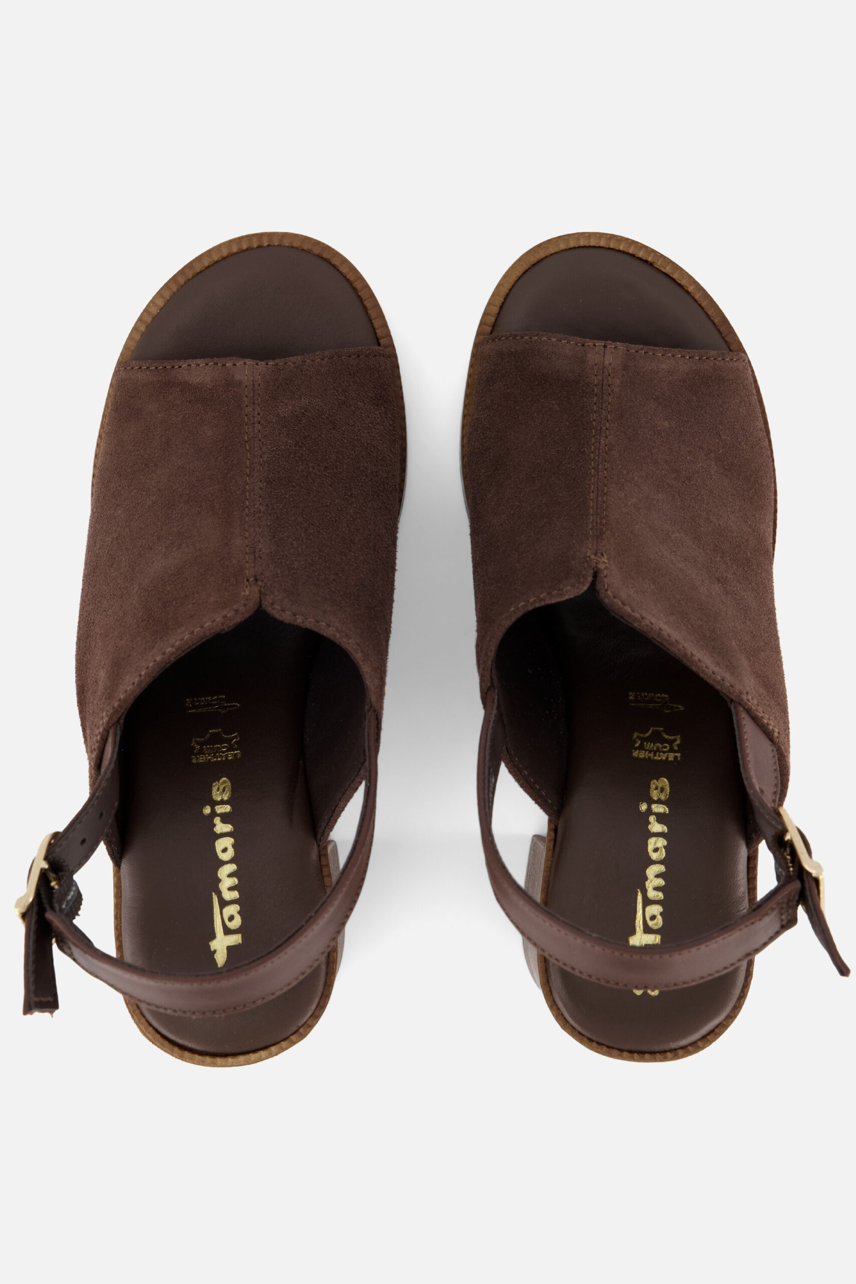 Tamaris Sandalen Met Hak bruin Suède - Image 3