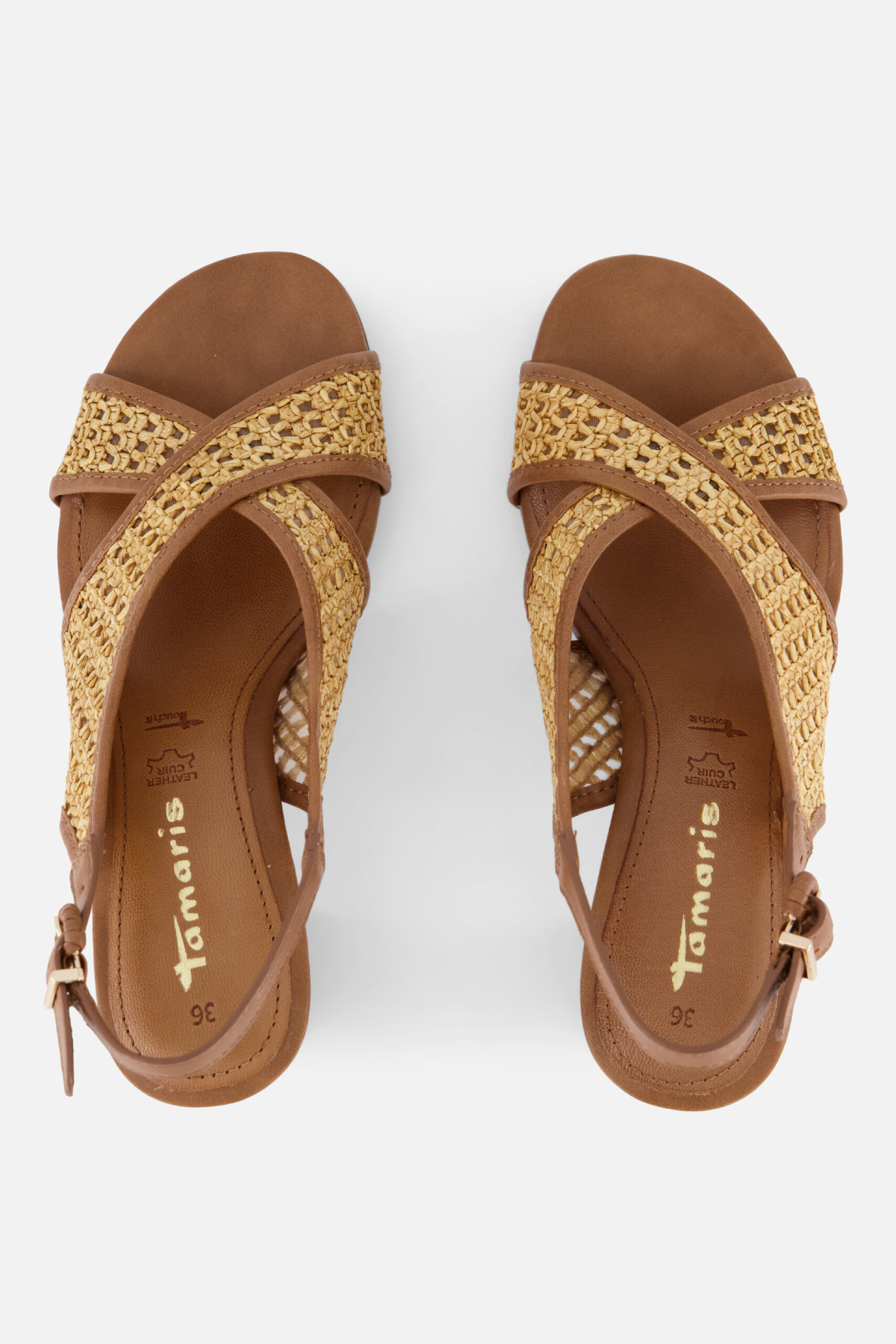 Tamaris Sandalen Met Hak cognac Raffia - Image 3
