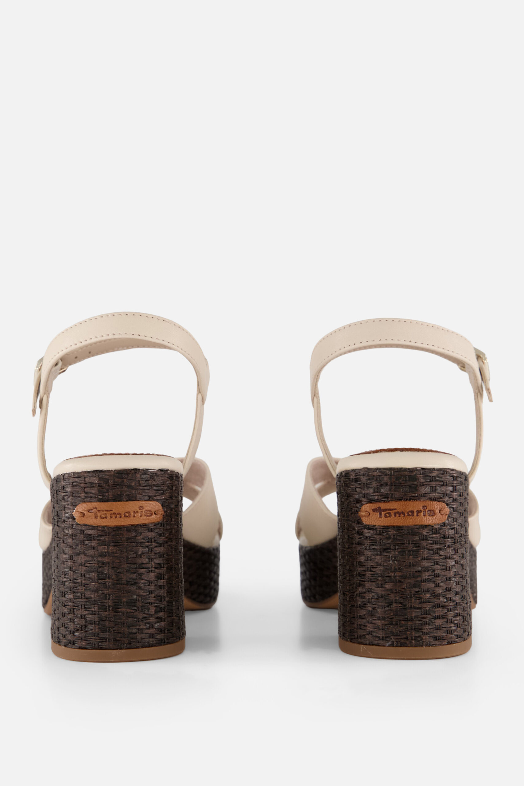 Tamaris Sandalen Met Hak wit Suède - Image 3