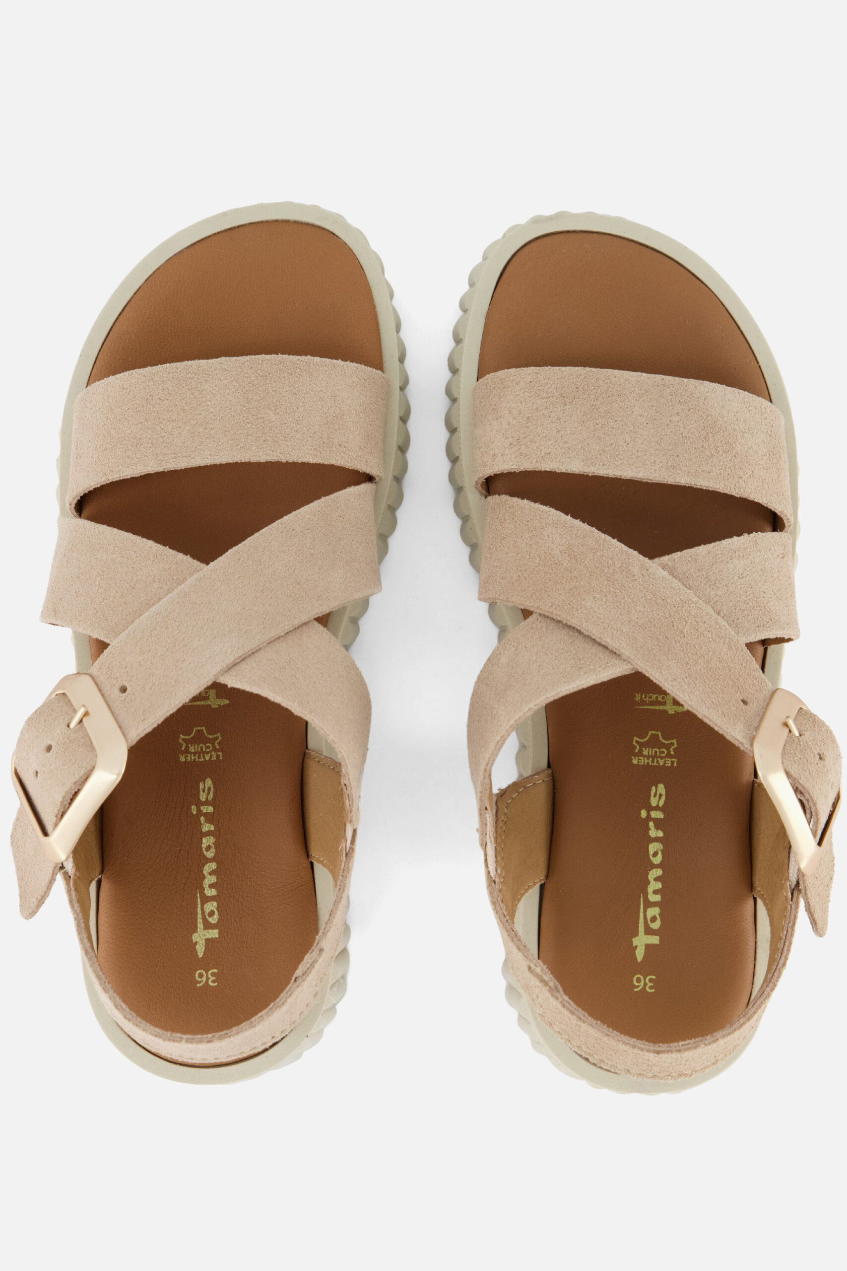 Tamaris Sandalen beige Suède - Image 3
