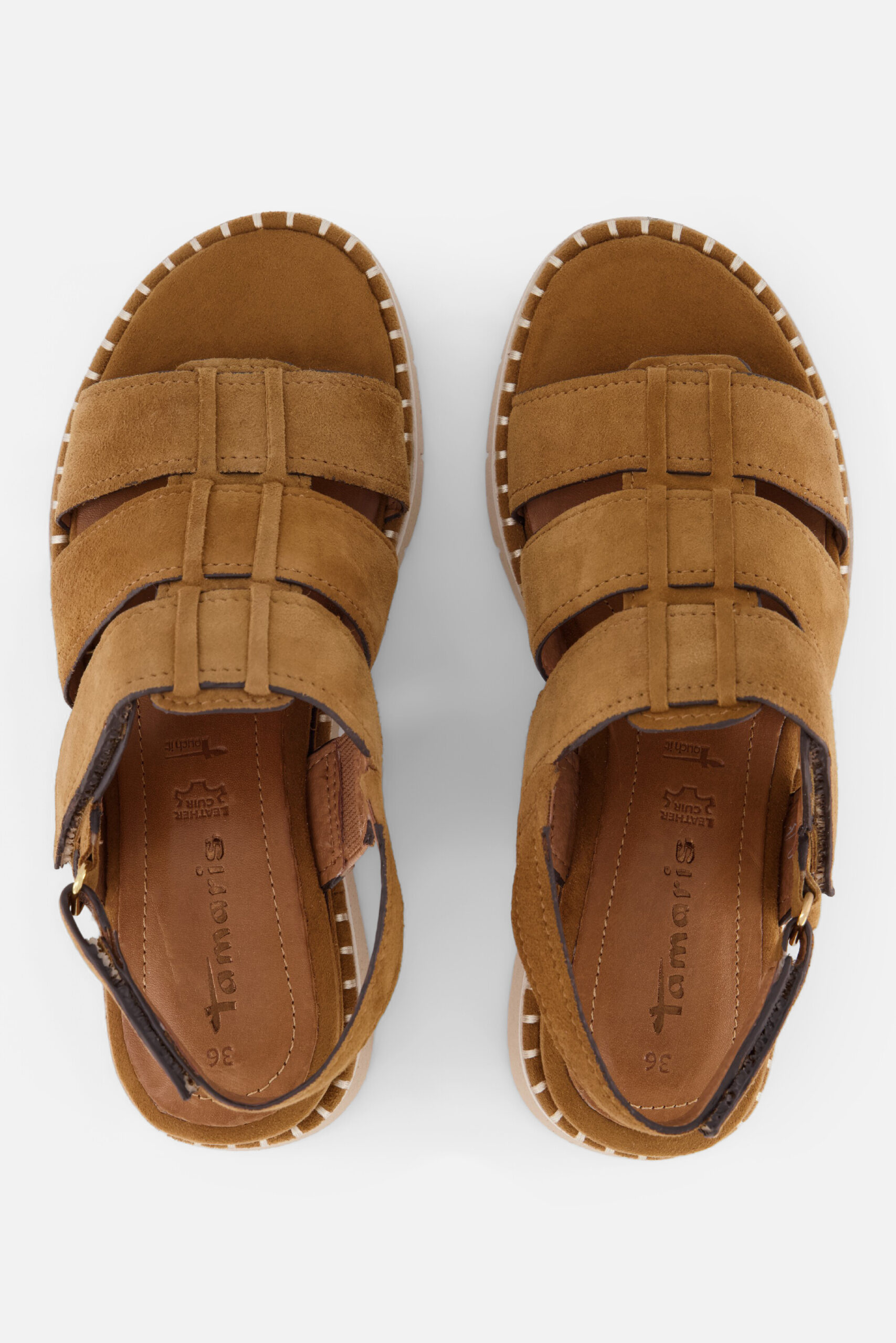 Tamaris Sandalen cognac Suède - Image 2