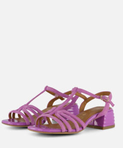 Tamaris Sandalen met hak paars Leer