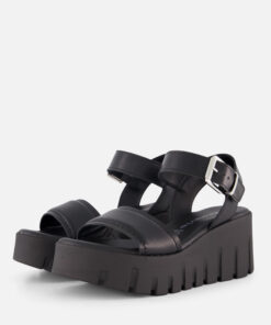 Tamaris Sandalen met hak zwart Leer