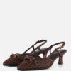 Tamaris Slingback Met Hak bruin Raffia