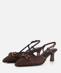 Tamaris Slingback Met Hak bruin Raffia