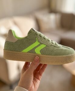 Tamaris Sneakers groen Suede
