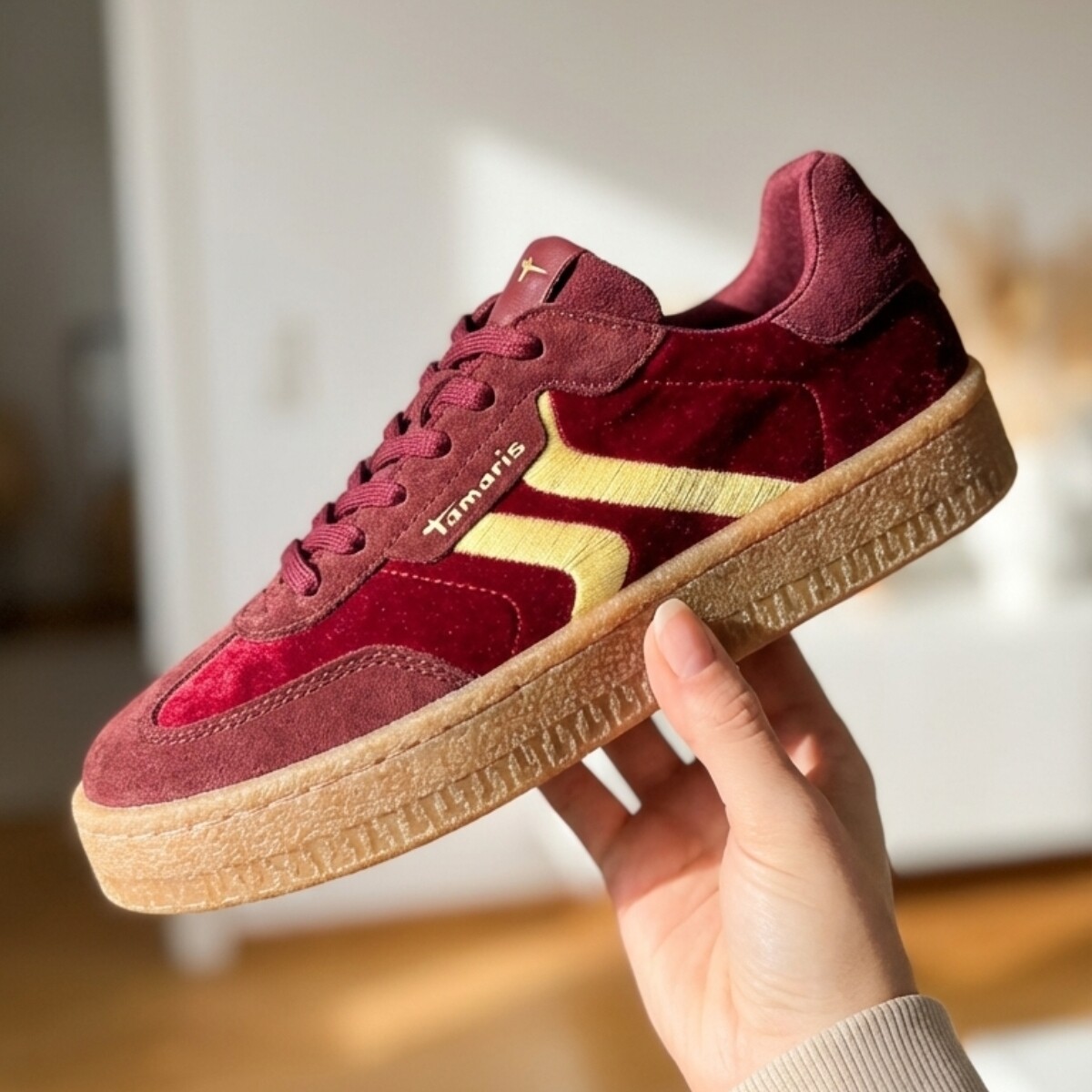 Tamaris Sneakers rood Suede