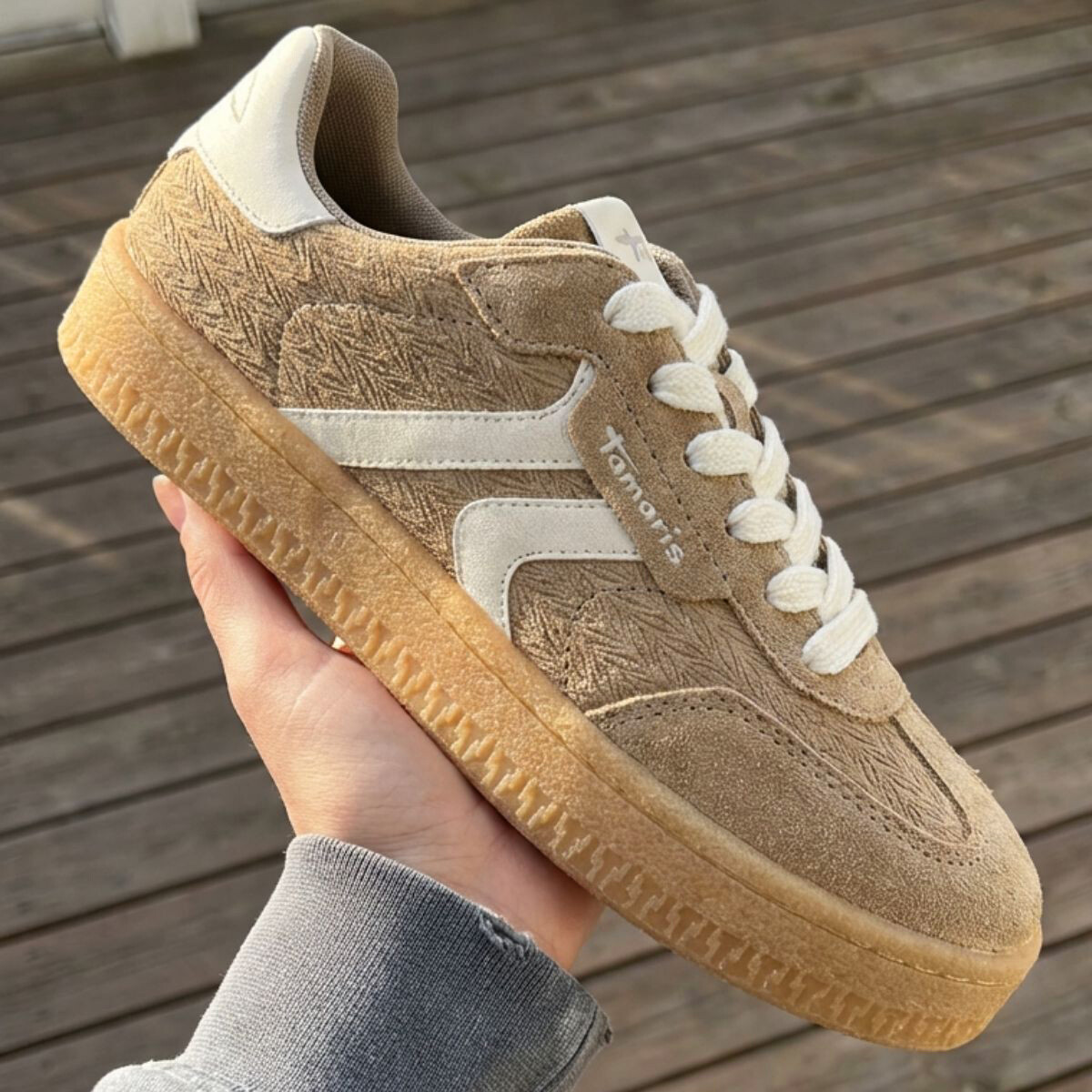 Tamaris Sneakers taupe Suede